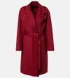 Joseph Wool And Cashmere Wrap Coat In Red