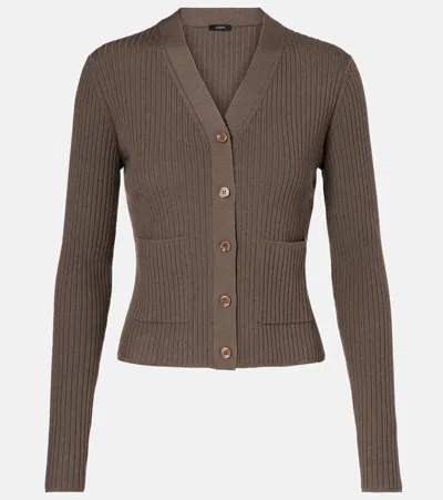 Joseph Wool-blend Cardigan In Brown