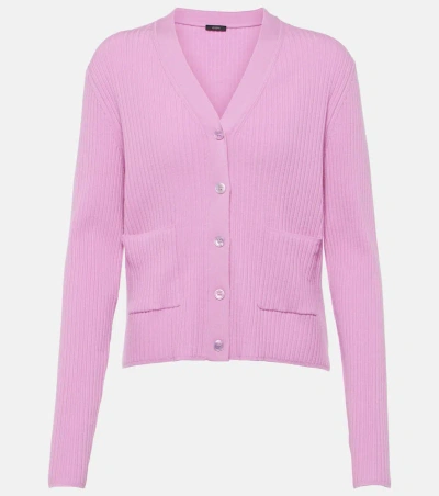 Joseph Wool-blend Cardigan In Pink