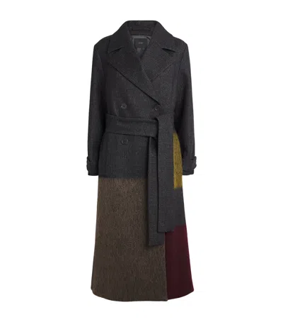 Joseph Wool-blend Merton Overlay Coat In Black