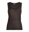 Joseph Wool-blend Sheer Ycaza Tank Top In Brown