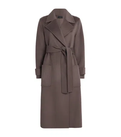 Joseph Wool-cashmere Arline Coat In Brown