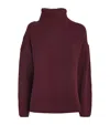 Joseph Light Cardigan Stitch High Neck Jumper In Multi