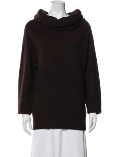 Pre-owned Joseph Wool Cowl Neck Sweater In Brown