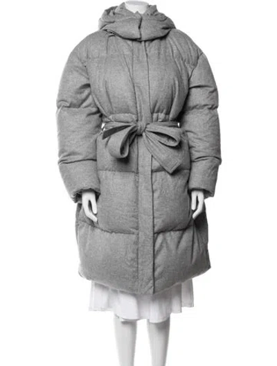 Pre-owned Joseph Wool Down Coat In Grey