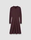 Joseph Wool Jersey Dress In Burgundy