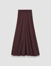 Joseph Wool Jersey Maxi Skirt In Brown