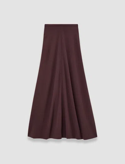 Joseph Wool Jersey Maxi Skirt In Brown