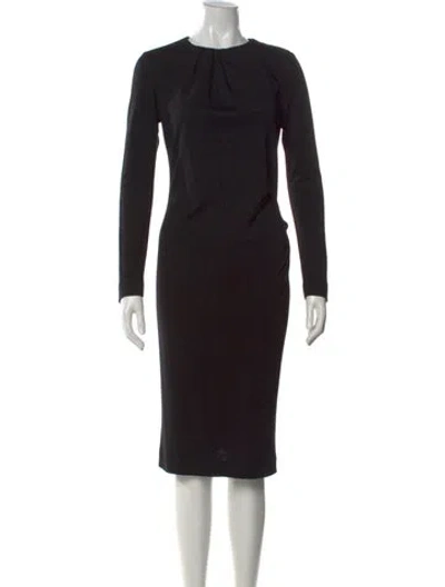 Pre-owned Joseph Wool Knee-length Dress In Black