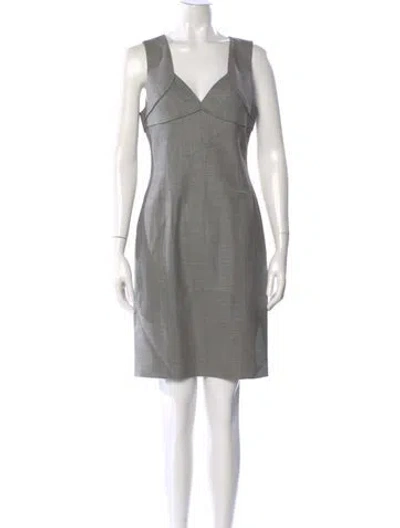 Pre-owned Joseph Wool Knee-length Dress In Gray