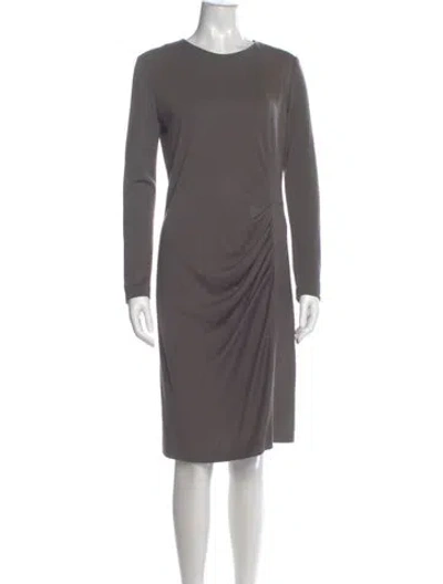 Pre-owned Joseph Wool Knee-length Dress In Gray