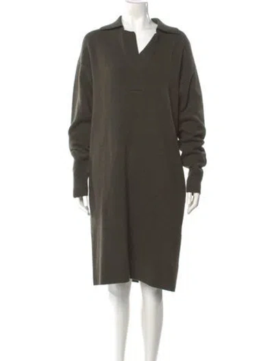 Pre-owned Joseph Wool Knee-length Dress In Green