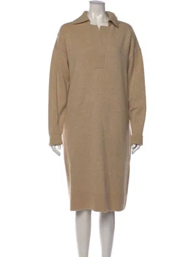 Pre-owned Joseph Wool Knee-length Dress In Neutral