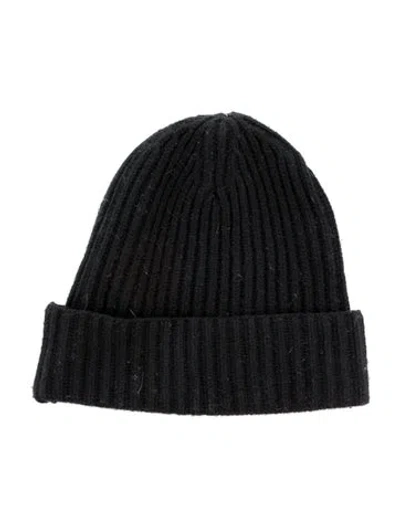 Pre-owned Joseph Wool Knit Beanie In Black