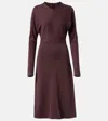 Joseph Wool Jersey Dress In Brown