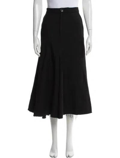 Pre-owned Joseph Wool Midi Length Skirt In Black