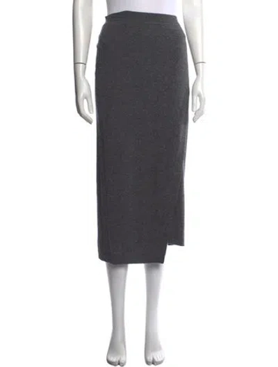 Pre-owned Joseph Wool Midi Length Skirt In Gray