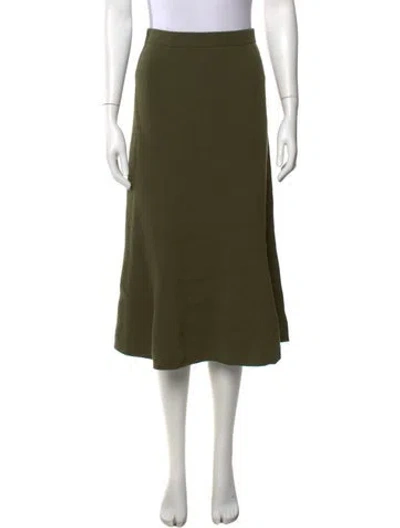 Pre-owned Joseph Wool Midi Length Skirt In Green