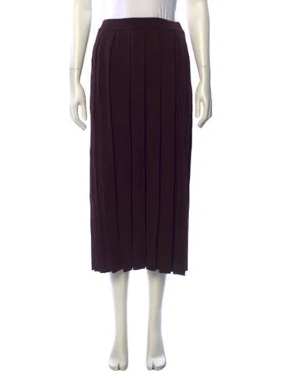 Pre-owned Joseph Wool Midi Length Skirt In Purple
