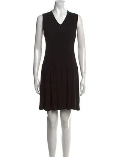 Pre-owned Joseph Wool Mini Dress In Black