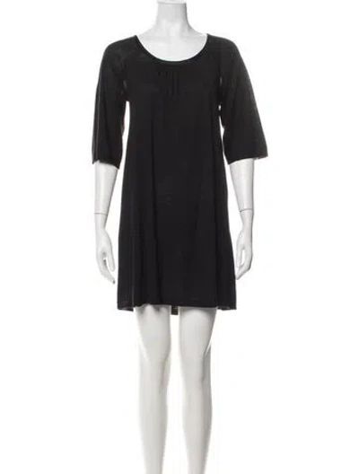 Pre-owned Joseph Wool Mini Dress In Black