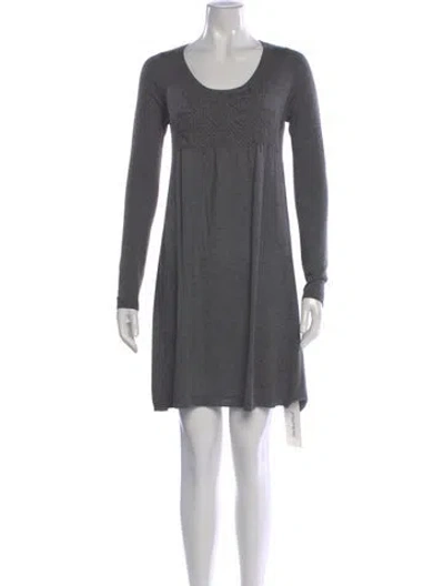 Pre-owned Joseph Wool Mini Dress In Gray