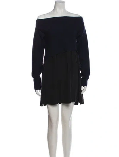 Pre-owned Joseph Wool Mini Dress W/ Tags In Green