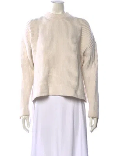 Pre-owned Joseph Wool Mock Neck Sweater In Neutral