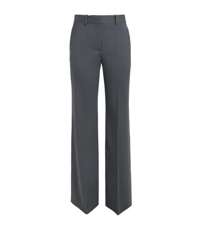 Joseph Wool Morissey Flared Tailored Trousers In Grey