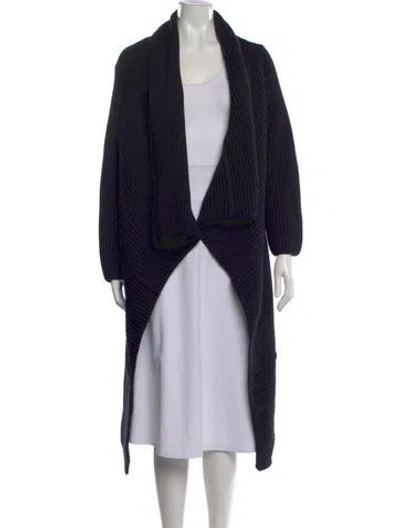 Pre-owned Joseph Wool Open Front Sweater In Black