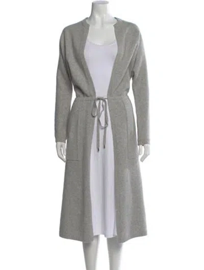 Pre-owned Joseph Wool Open Front Sweater In Gray