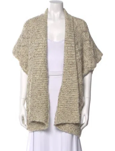 Pre-owned Joseph Wool Open Front Sweater In Neutral
