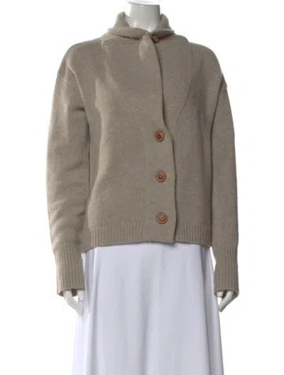 Pre-owned Joseph Wool Open Front Sweater In Neutral