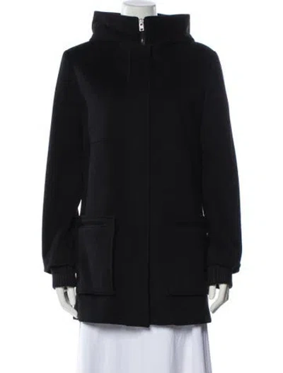 Pre-owned Joseph Wool Parka In Black