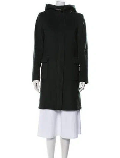 Pre-owned Joseph Wool Parka In Green