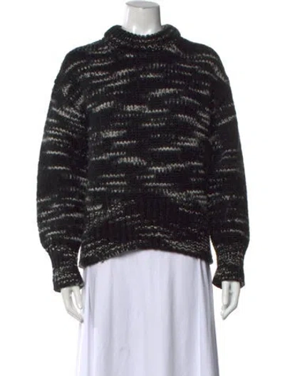 Pre-owned Joseph Wool Patterned Sweater In Black