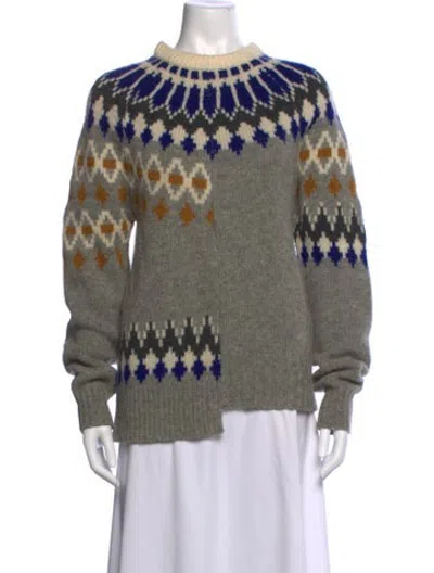 Pre-owned Joseph Wool Patterned Sweater In Grey