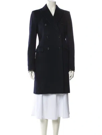 Pre-owned Joseph Wool Peacoat In Blue