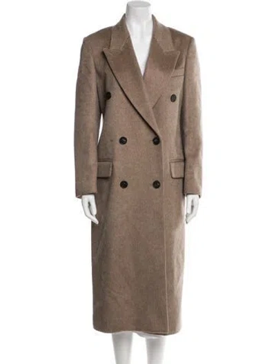 Pre-owned Joseph Wool Peacoat In Brown