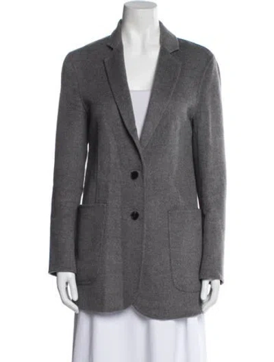Pre-owned Joseph Wool Peacoat In Gray