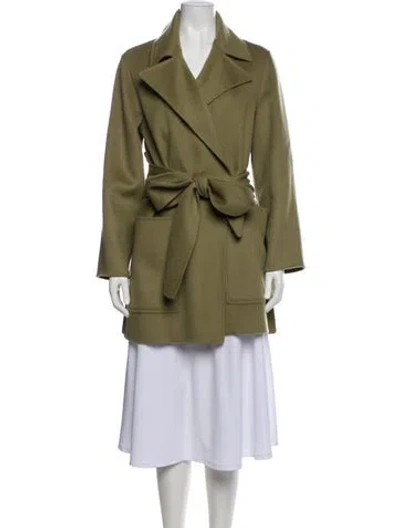 Pre-owned Joseph Wool Peacoat In Green