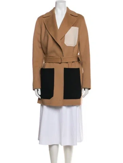 Pre-owned Joseph Wool Peacoat In Neutral