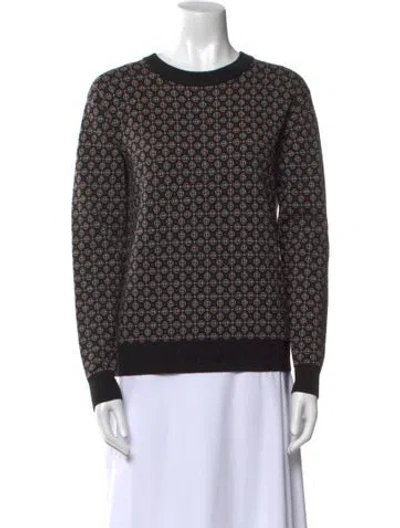 Pre-owned Joseph Wool Printed Sweater In Black