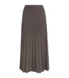 Joseph Wool Ribbed Skirt In Brown