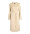 Joseph Scheffer Striped Wool And Silk-blend Coat In Neutral