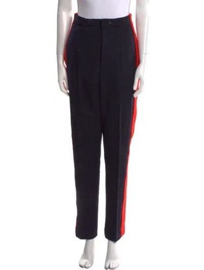 Pre-owned Joseph Wool Straight Leg Pants In Blue