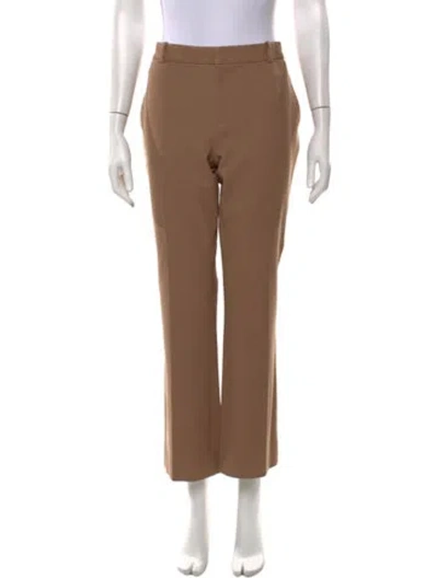 Pre-owned Joseph Wool Straight Leg Pants In Brown
