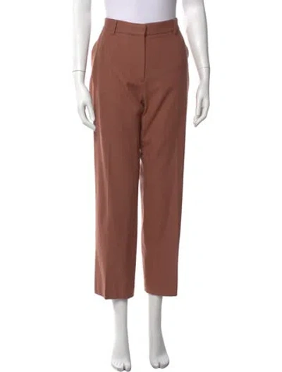 Pre-owned Joseph Wool Straight Leg Pants In Brown