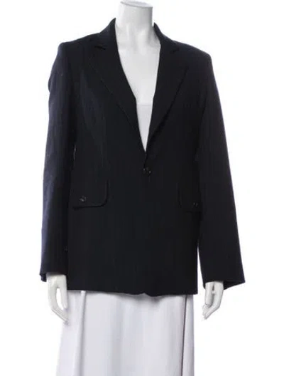 Pre-owned Joseph Wool Striped Blazer In Blue