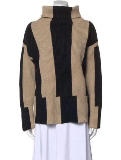 Pre-owned Joseph Wool Striped Sweater In Black
